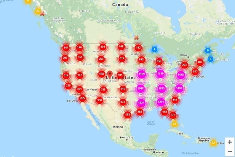 Verizon Tower Locations Map - World Map